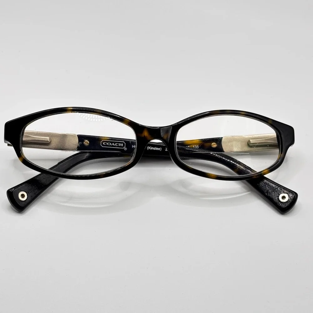 Dark Academia Eyeglasses Coach Kinslee HC 6037 51mm Dark Tortoise Acetate Gold